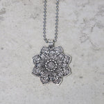Buddha Stones Tibetan Lotus Blessing Necklace Pendant