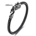 Buddha Stones Dragon Titanium Steel Protection Luck Bracelet