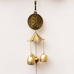 Buddha Stones Blessing Letter Elephant Bagua Auspicious Coin Wall Hanging Chime Bell Handmade Home Decoration