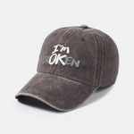 I'm Broken Print Washed Baseball Cap