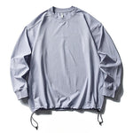 Retro Solid Color Drawstring Quick-drying Shirt