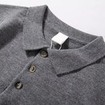 POLO Collar Loose Casual Warm Knit Sweater