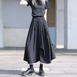 Irregular Plaid A-line Skirt