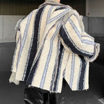 Striped Eco-friendly Fur Double-sided Plush Jacket