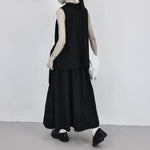 Loose-fitting Sleeveless Ruffled Shirt Vest