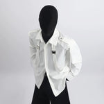 Deconstructed Long-sleeve Shirt with Strap Detailing