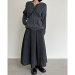 Polka Dot High Waist Pleated Skirt