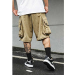 Large Pocket Zipper Casual Loose Shorts
