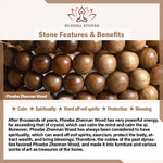 Buddha Stones Natural Phoebe Zhennan Wood Om Mani Padme Hum God Of Wealth Crystal Protection Bracelet (Extra 40% Off | USE CODE: FS40)