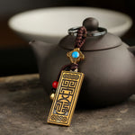 Buddha Stones Namo Amitabha Peace Blessing Keychain