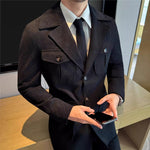 Retro Corduroy Slim-fit Suit Jacket