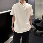 Loose Solid Color Padded Shoulder T-shirt