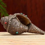 Buddha Stones Tibetan Handmade Natural Shankha Engraved Eight Auspicious Symbols Conch Shell Lucky Home Decoration