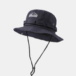Mountain Pattern Bucket Hat With Chin Strap