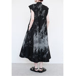 Irregular Graffiti-Print Loose Dress