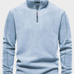 Men's Fleece Stand Collar Half-Zip Long Sleeve Sweatshirt