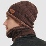 Men's Knitted  Matching Integrated Hat