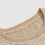 Men's waffle texture solid color casual sweatshirt
