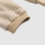 Men's waffle texture solid color casual sweatshirt