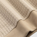 Men's waffle texture solid color casual sweatshirt
