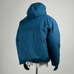 Diagonal Zipper Hooded Cotton-padded Jacket