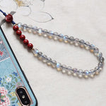 Natural Moonstone Cinnabar Calm Positive Phone Decoration