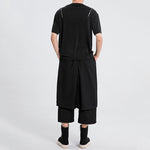 Lace-up Zip-up Slit Casual T-shirt