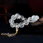 Buddha Stones "Blessings of Light and Protection" White Crystal Bracelet Includes Gift Message Card