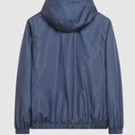 Men's Solid Color Waterproof Dual Pocket Zip Hooded Jacket