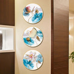 Buddha Stones 3Pcs Lotus Flower Meditation Enlightenment Wall Art Stickers
