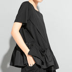 Irregularly Spliced Loose T-shirt