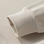 Raglan Sleeve 2 In 1 Waffle T-Shirt & Single Pleat Drawstring Straight Leg Pants