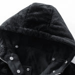 Relax Fit Suede Teddy Zipper Reversible Hooded Coat