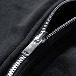 Relax Fit Suede Teddy Zipper Reversible Hooded Coat