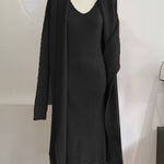 Zeagoo Women's Casual Knitted Cardigan And Sweater Dress Two-Piece Set