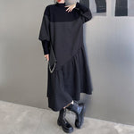 Retro Knitted Sweater Patchwork Dress