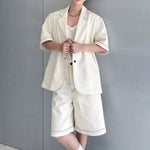 Washed Denim Relaxed-Fit  Two-piece Set
