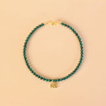 Buddha Stones Natural Malachite Elephant Anti-Anxiety Charm Bracelet