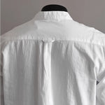 Solid Color Casual Loose Stand Collar Shirt