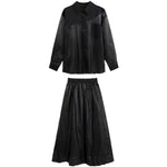 Retro Mesh Cardigan Casual Two-piece Set