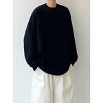 320G Solid Color Crew Neck Long Sleeve T-Shirt