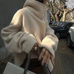 Turtleneck Lamb Wool Loose Pullover Sweatshirt