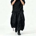 Japanese Loose High-waisted Wide-leg Skirt-Pants