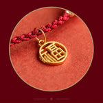 Buddha Stones 925 Sterling Silver Good Fortune Fu Character Agate Pearl Red String Braid Bracelet (Extra 30% Off | USE CODE: FS30)