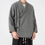 Thickened Diagonal-front Loose-fitting Belted Jacket