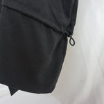 Black Simple Waist Drawstring Mid-length T-shirt