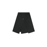 Asymmetric Deconstructed A-line Slit Multi-button Skirt