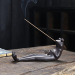 Buddha Stones Meditation Frog Ceramic Spiritual Healing Incense Burner