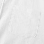 Men's Solid cotton casual lapel solid color short-sleeved shirt