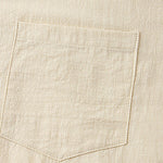 Men's solid color cotton-linen casual vacation short-sleeved shirt and shorts set